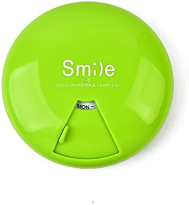 Dolly RB255 Portable Rotating 7 Day Weekly pill cases for travel,Round plastic Storage Box,Day Display