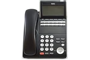 NEC DT300 DTL-12D-1 12 Button Display Phone Black (680002) | Refurbished (Renewed)