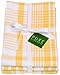 Now Designs Jumbo Pure Kitchen Towel Set of 3, Lemon Yellow