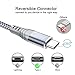 USB Type C Cable Fast Charger,(2-Pack 3.3FT+6.6FT) USB-A 2.0 to USB-C Nylon Braided Fast Charging Cord, for Samsung Galaxy S10 S9 S8 Plus,Note10 9 8,MacBook,Nintendo Switch, Pixel,(Grey)