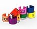 discount sizing Colored Hanger Sizer Garment Markers (Sizes: XXS-XXXL) Color Coded Size Clips - 100 Pieces/Size - 800 Pieces Total