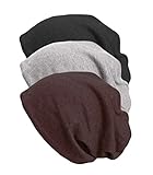 Qunson Women's Soft Chemo Hat Beanie Sleep Cap for Cancer 3 Pack