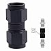 EVIL ENERGY 8AN Female to 8AN Female Straight Swivel Coupler Union Fitting Adapter Aluminum Black