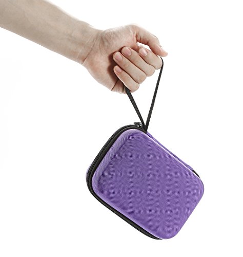 Portable Essential Oil Carrying Case - Hard Shell Case Holds 12 Bottles (Can hold 5ml, 10ml, 10ml Rollers) Travel Size Essential Oils Bag Organizer Perfect for Young Living, doTERRA, and more -Purple - Thumbnail 6