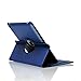 Zeox New iPad 9.7 inch 2017 / iPad Air Case - 360 Degree Rotating PU Leather Stand Protective Cover with Smart Auto Wake/Sleep for Apple New iPad 9.7 inch 2017/ iPad Air, Navy Blue