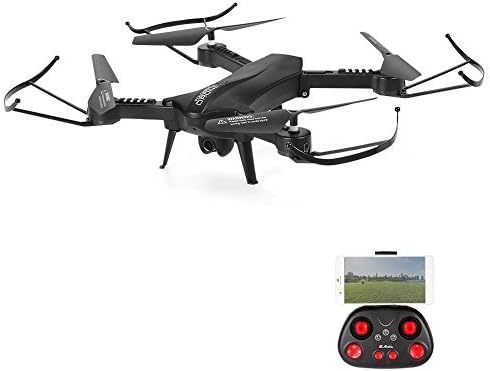 AHAHOO RC Drone Foldable Wifi FPV VR RC Quafcopter with 2MP HD Camera 2.4Ghz 6-Axis Gyro 4CH Remote Control Helicopter Drone (Black)