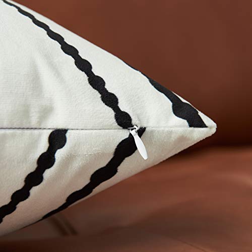 Nestinco Set of 2 White Pillow Covers 20 x 20 inches Boho Aztec