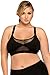 Seven 'til Midnight Women's Plus-Size Microfiber Sports Bra with Bondage Back