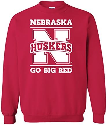Nebraska Cornhuskers "Nebraska Huskers GO BIG RED" Crewneck Sweatshirt - Red - Medium