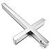 MENDINO Large Polished Cross Pendant Necklace Stainless Steel Simple Silver Tone with a 22 inch Chain