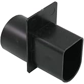 End Adapter for Deck Drain fit for Stegmeier Channel Drain, Frontier Deck Drain, Deck Drain and Treadmaster Commercial Drain, fit 1 1/2" Schedule 40 Pipe (1, Black)