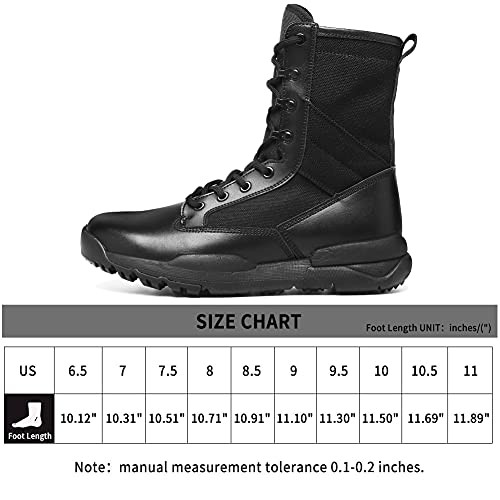IODSON Mens'Lightweight Combat Boots Military Tactical Army Shoes (8.5 (D) M US, Black) Pricepulse