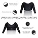 Wonderience Women Upper Arm Shaper Compression Sleeves Post Surgical Slimmer Humpback Posture Corrector Tops Shapewear (Black, XX-Large)