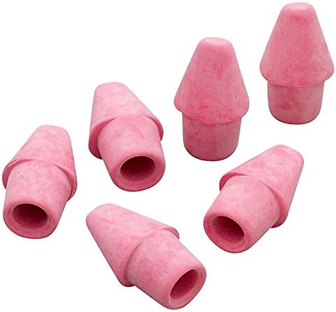Paper Mate Arrowhead Pink Pearl Cap Erasers, 30 Count