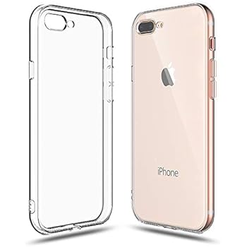 Shamo's Case for iPhone 7 Plus and iPhone 8 Plus Shock Absorption TPU Rubber Gel Transparent with Smudge-Free Technology, Soft Cover