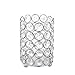 Feyarl Crystal Makeup Brush Holder Office Pen Pencil Holder Pot Candle Holder Votive Candle Lantern for Wedding Home Christmas Deco Gift (Silver)