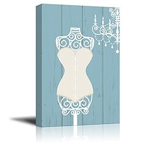 Woman Lingerie on Vintage Teal Wooden Background