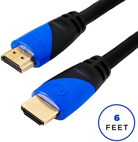 RELM HDMI Cord - 6 Feet High-Speed Ethernet Cable - 28 AWG Stranded Cord - 24k Gold Plated Connectors Ensure for 3D, 4K and Audio Return