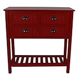Decor Therapy Bailey Bead board 4-Drawer Console