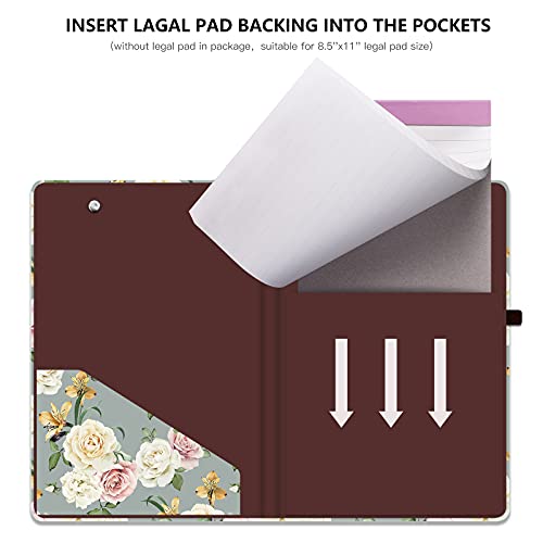 Hongri Mini Clipboard Folio with Refillable Lined Notepad and Interior
