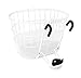 Colorbasket 02249 Powder Coated Mesh Bottom Lift-Off Steel Bike Basket, Foam Hooks, Velcro Strap, Removable, Scratch Resistant, White (Model: EV02249)
