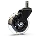 AlwaysLux, The Original Office Chair Caster Wheel (Set of 5) Safe For All Floors Including Hardwood - Perfect Replacement For Desk Floor Mat, Universal Fit