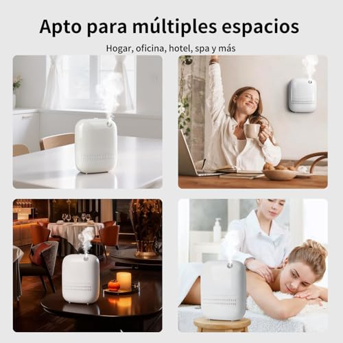 vantisan Difusores Aromaticos para Hogar Bluetooth,Difusor de Aroma Inteligente, 400ml Difusor de Aromas de Atomización Profesional, Control de App, Ajuste Multimodo, para Hotel,Oficina,SPA