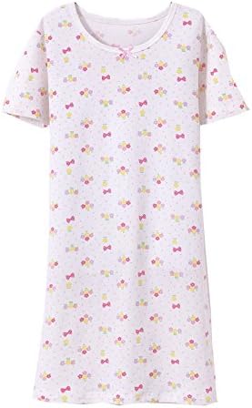 Wsorhui Girls' Princess Nightgowns Flower Print Cute Sleep Shirts Cotton Sleepwear for 2-11 Years