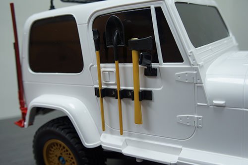 Yeah Racing 1/10 RC Rock Crawler Accessory Tool Set Axes Digging Shovel Oil Tank High Jack Winch Pry Bar #YA-0356