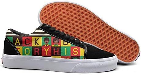 Migny Hills Womens Fashion Sneakers Black History Month 2018 Black Star Color Low Top Comfortable Slip On Walking Shoes Loafers