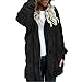 KESEE Swearter for Women Womens Long Hoodies Coat Cardigan Outwear with Procket Winter Warm Loose Jacket White