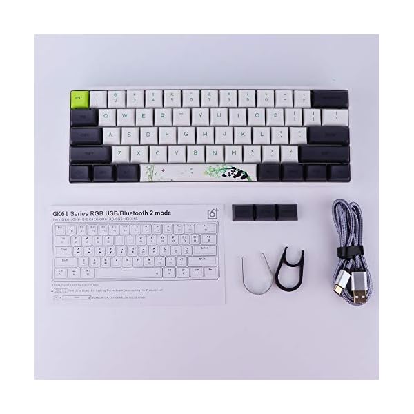 EPOMAKER SKYLOONG SK61 61 Keys Hot Swappable Mechanical Keyboard with RGB Backlit, NKRO, water-resistant, Type-C Cable…