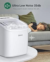 Silonn Countertop Ice Maker, 9 Cubes Ready in 6