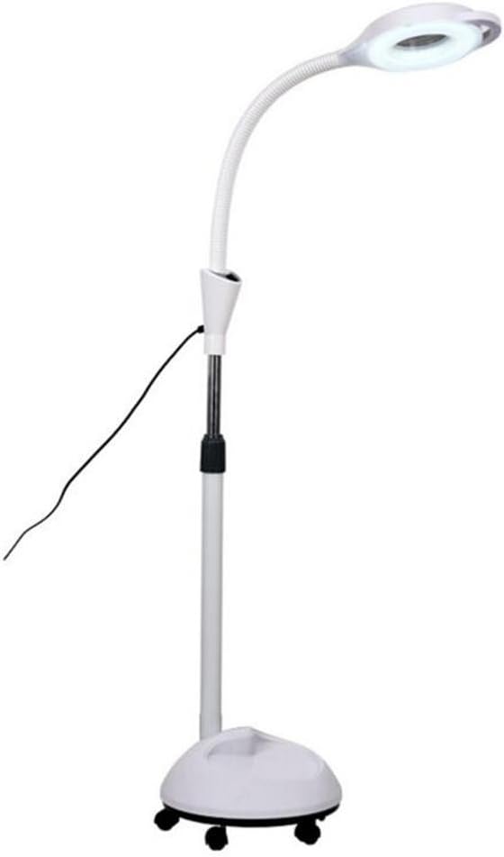 Atmko®Modern Dimmable LED Floor Lamp with 8X Magnifier Beauty Embroidery Floor Light Cold Light for Bedroom Living Room Contemporary Simplicity Standing Reading Eye-Cared Lamp Light