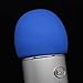 Professional Foam Windscreen for Blue Yeti - Covers Other Large Microphones, such as MXL, Audio Technica and Many More - Quality Sponge Material Makes This The Perfect Pop Filter for your Mic (Blue)