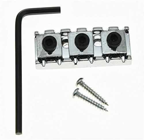 KAISH Chrome R3 Guitar Locking Nut 43mm String Lock Fits Floyd Rose Tremolo Bridge