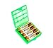 Bluecell 4 PCS Green Color AA / AAA 4 Cell Battery Storage Case