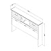 South Shore Ulysses Bookcase Headboard with Doors, Full, Blueberry