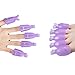 Teenitor Nail Polish Remover Clips Pack of 20, Reusable Toe nail and Finger Nail Art Soak off Cap Clip UV Gel Polish Remover Wrap Nail Tool with 325 pcs Lint Free Cotton Pads Nail Wipe - Purple