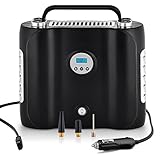 Kayme Portable Air Compressor Pump, 12V 150PSI 50L/min Electric Digital Tire Inflator, Dual Cylinder Speed And longer Service Life for Car, Bicycle, RV, Rubber Boat and Other Inflatables