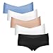 Intimate Portal Women Under the Bump Cotton Maternity Pregnancy Panties Pack 5-Pk Black White Beige Blue XL