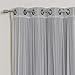 Best Home Fashion uMIXm Mix and Match Tulle Sheer Lace and Blackout 4 Piece Curtain Set – Antique Bronze Grommet Top – Grey - 52