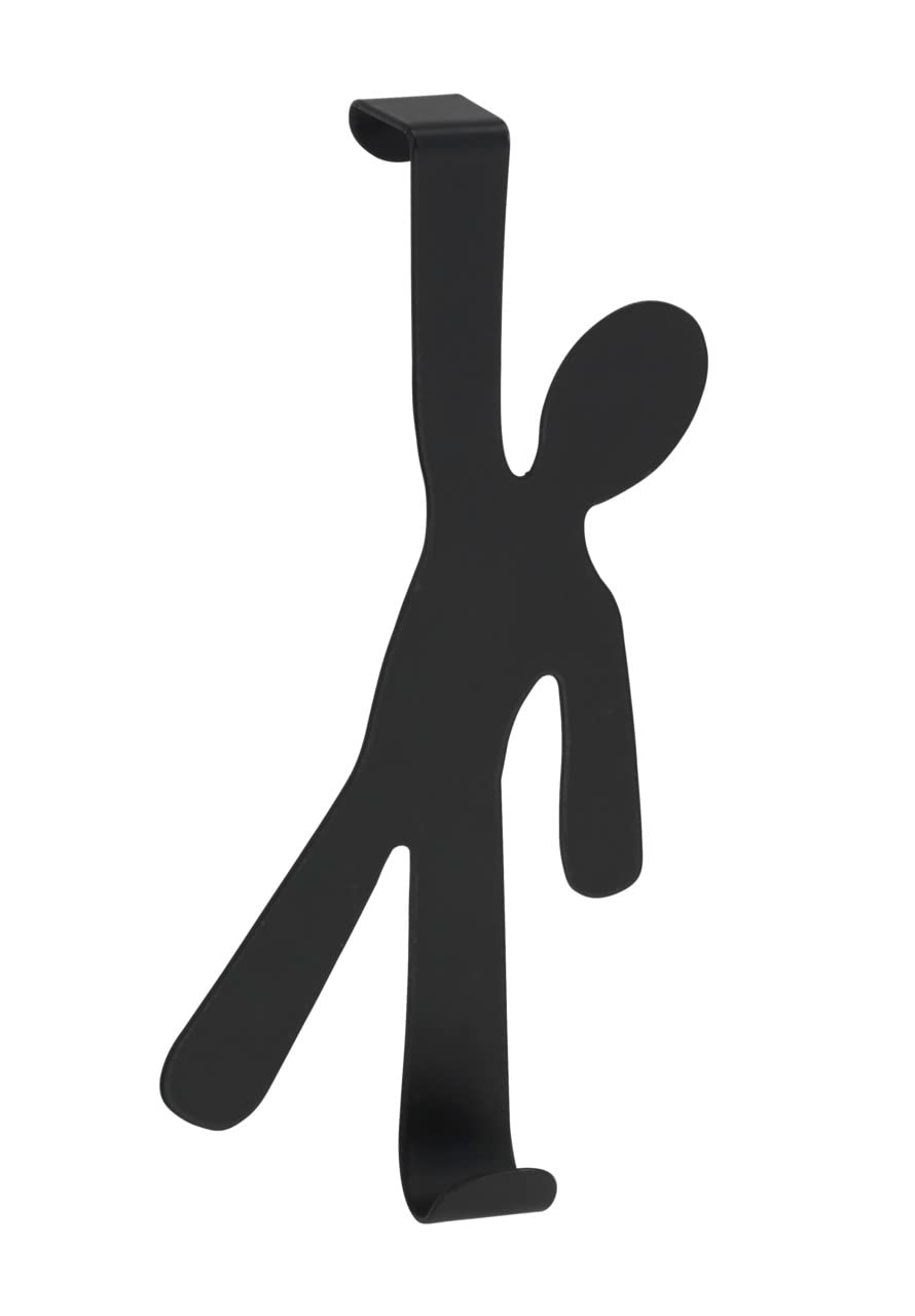 WENKO Boy Door-Mounted Hook, Steel, Black, 2.5 x 8 x 15 cm — image 1