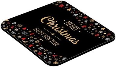 LOF Merry Christmas and New Year Wishing Gift for Girls Boys Friends Wooden Coaster