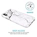 JAHOLAN iPhone X Case iPhone Xs Case White Marble Design Clear Bumper Glossy TPU Soft Rubber Silicone Cover Phone Case for iPhone X iPhone Xs