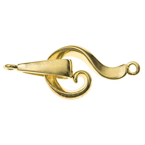 1 set 14K Gold on 925 Sterling Silver Hook Eye S Clasp Link Bead 30mm / Connector / Findings