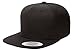 6089M Classic Snapback Pro-Style Wool Cap by Flexfit (OneSize, Black W/ Black Undervisor)