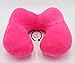 Back Pal Inflatable Travel Neck Pillow; Plane Neck Pillow & Camping Pillow with Head, Chin and Neck Support; Best for Airplane, Car, Train, Office Sleep-Raspberry Pink