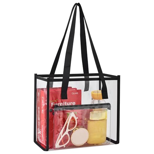 MAY TREE Clear Tote Bag, Clear Purse Stadium Approved for Sports Work Security Travel Stadium Concert