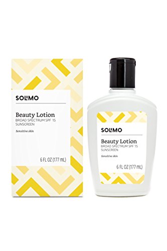 image for Amazon Brand - Solimo Beauty Lotion for Sensitive Skin, Broad Spectrum